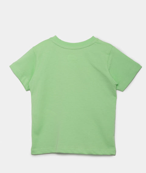 Camiseta Para Recién Nacido En Tela Suave Color Verde Claro