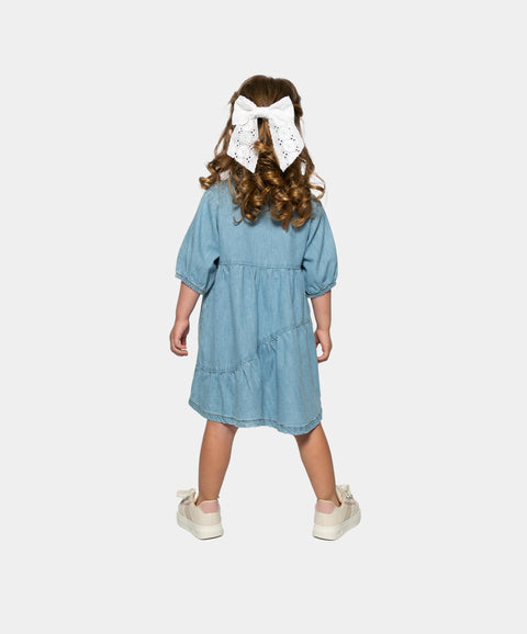 Vestido Para Bebe Niña En Denim Color Índigo