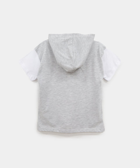 Camiseta Con Chompa Para Bebe Niño En Tela Suave Color Blanco