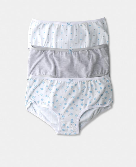 Paquete De Panties X 3 Para Niña En Algodón Color Blanco Y Gris