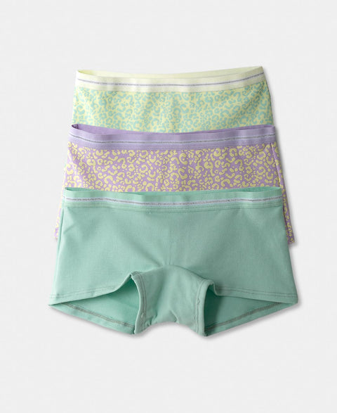 Paquete De Panties X 3 Para Niña En Algodón Color Verde Y Lila