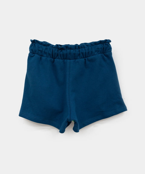 Short Deportivo Para Niña En Burda Color Azul Petróleo