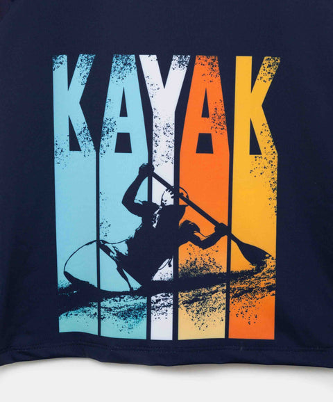 Camiseta Manga Larga De Playa Para Niño En Licra Color Azul