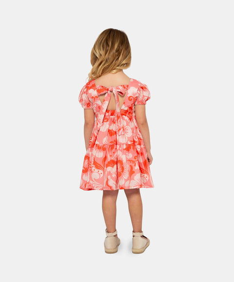 Vestido Para Niña En Algodón Color Rosa Oscuro