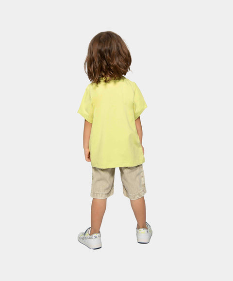 Camiseta Manga Corta Para Bebe Niño En Tela Suave Color Verde