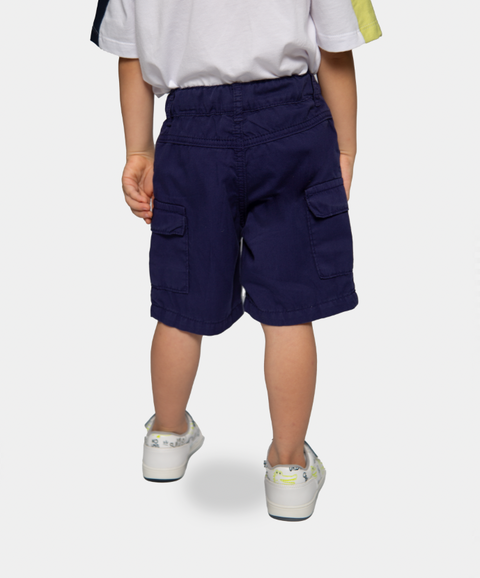 Bermuda Para Bebé Niño En Twill Color Azul