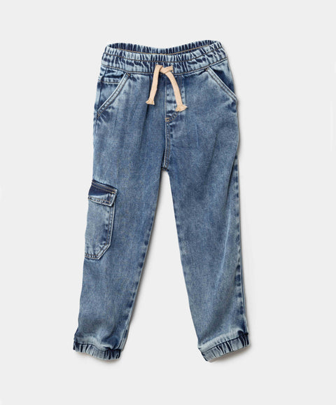 Jean Jogger Para Bebé Niño En Denim Tono Oscuro