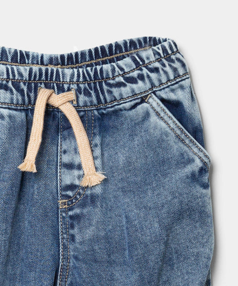 Jean Jogger Para Bebé Niño En Denim Tono Oscuro