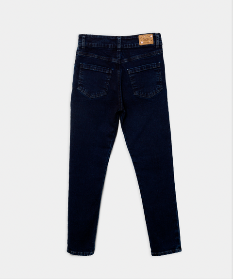 Jean Slim Para Niña En Denim Tono Oscuro