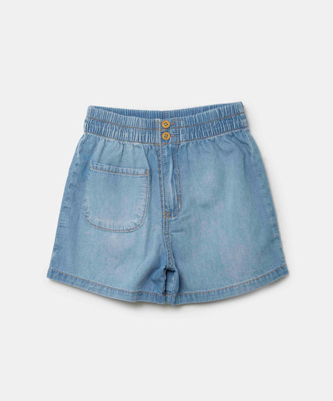 Short Para Niña En Denim Tono Medio Claro