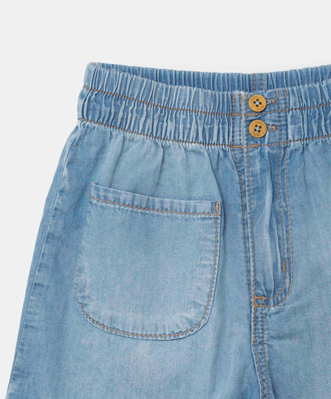 Short Para Niña En Denim Tono Medio Claro