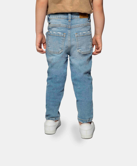 Jean Slim Para Bebé Niño En Denim Tono Medio