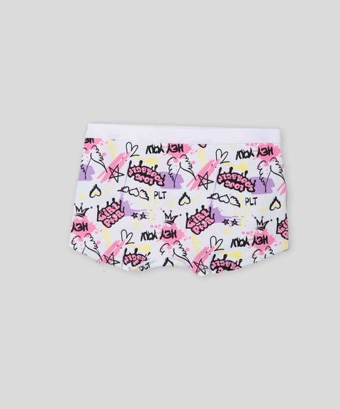 Paquete De Panties X 3 Para Niña En Algodón Color Lila Y Gris