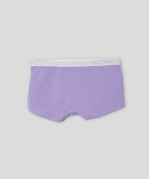 Paquete De Panties X 3 Para Niña En Algodón Color Lila Y Gris