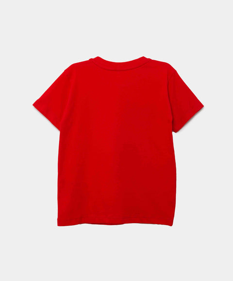 Camiseta Manga Corta Para Bebe Niño En Tela Suave Color Rojo