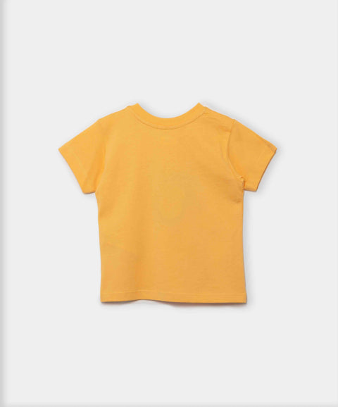 Camiseta Para Recién Nacido En Tela Suave Color Amarillo