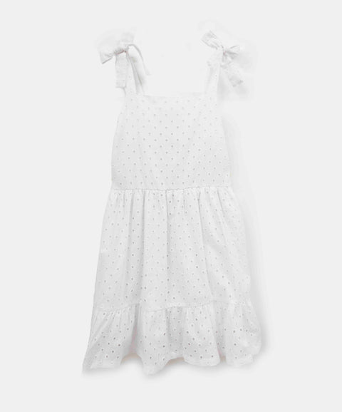 Vestido Corto Para Niña Color Blanco