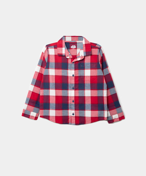 Camisa Unisex Leñadora Manga Larga Color Rojo