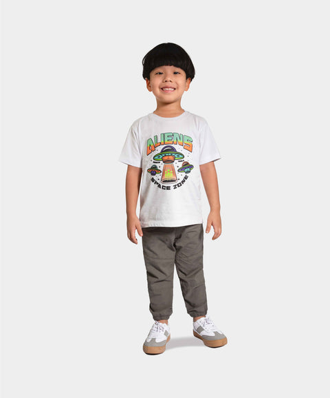 Camiseta Manga Corta Para Bebe Niño En Tela Suave Color Blanco