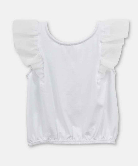 Camiseta Manga Corta Para Niña En Licra Color Blanco