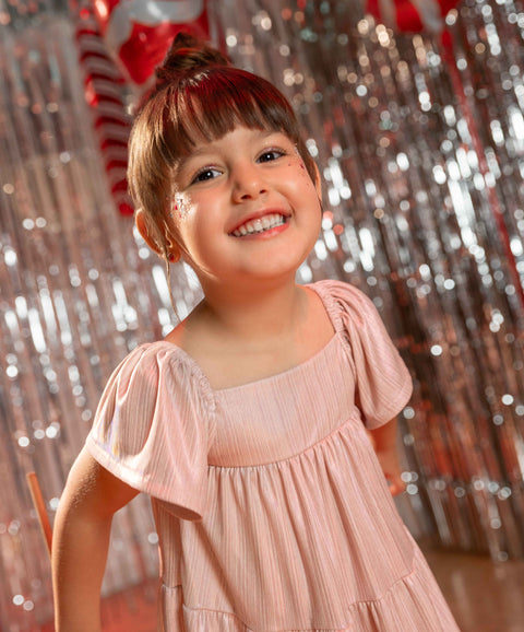 Vestido Para Bebé Niña En Tela Suave Color Rosado