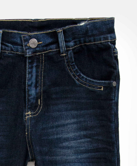 Jean Skinny Para Niño En Denim Tono Oscuro