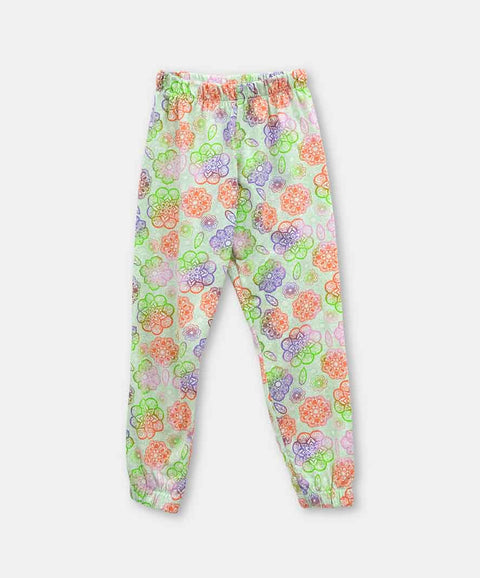 Pijama Manga Sisa Y Pantalón Para Niña Color Verde Floral