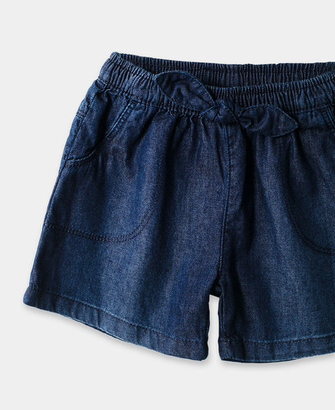 Short Para Recién Nacida En Denim Color Índigo