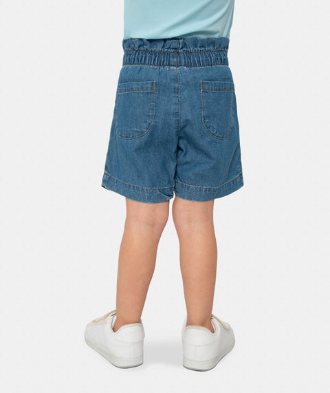 Short Para Bebe Niña En Denim Color Índigo