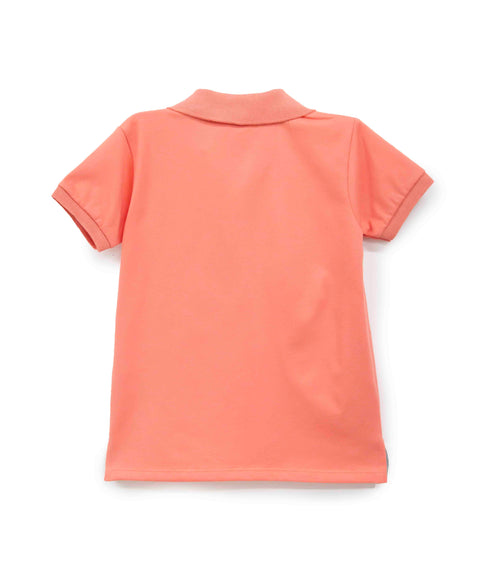 Camiseta Tipo Polo Para Bebé Niño En Algodón Color Naranja