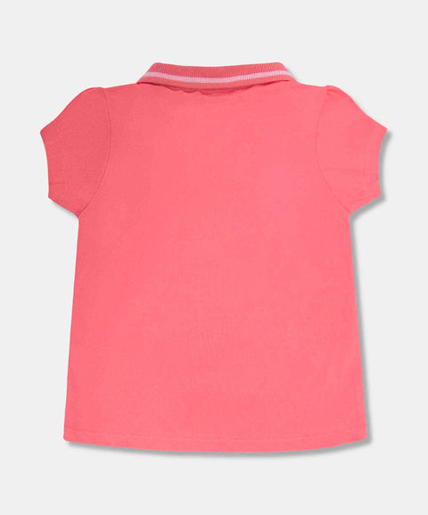 Camiseta Tipo Polo Para Bebé Niña En Algodón Color Fucsia