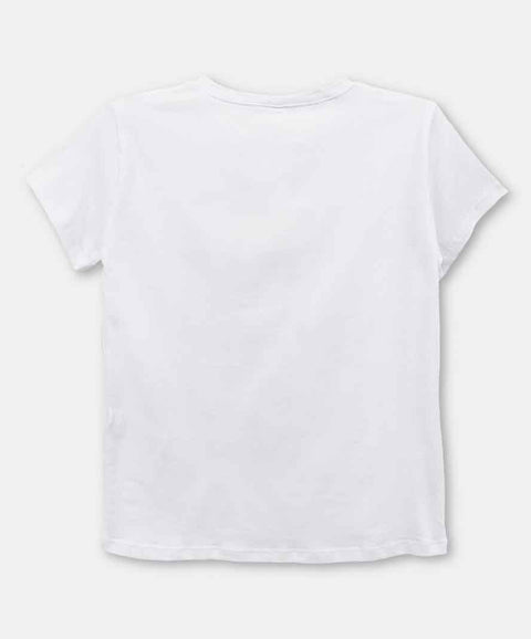 Camiseta Manga Corta Para Niña En Licra Color Blanco