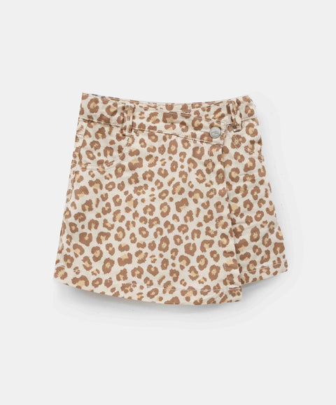 Falda Short Animal Print Para Niña