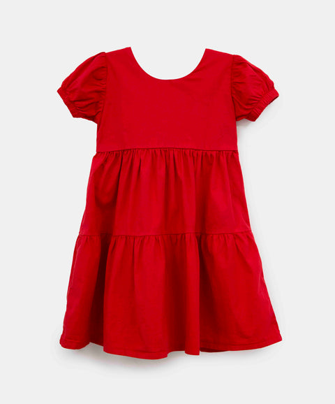 Vestido Para Bebé Niña En Popelina Color Rojo