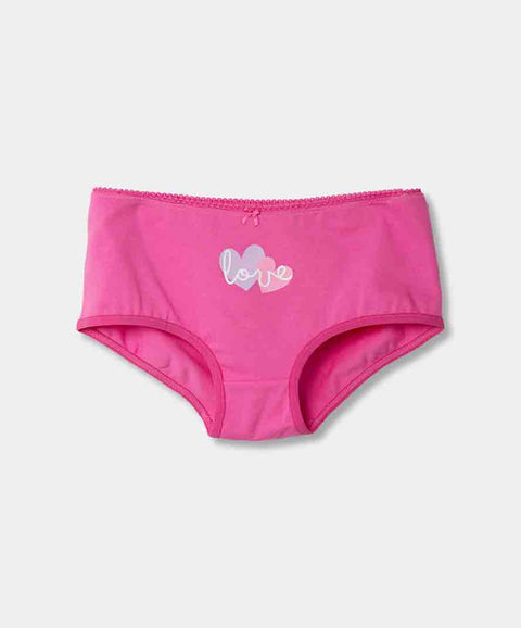 Paquete De Panties X3 Para Niña En Algodón Color Lila Aqua Y Fucsia