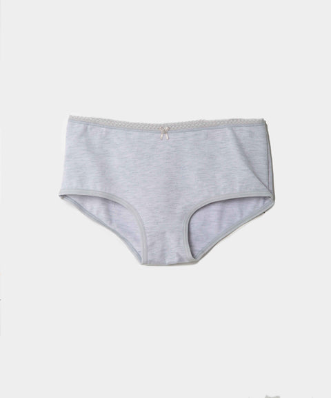 Paquete De Panties X3 Para Niña En Algodón Color Gris Blanco Y Azul