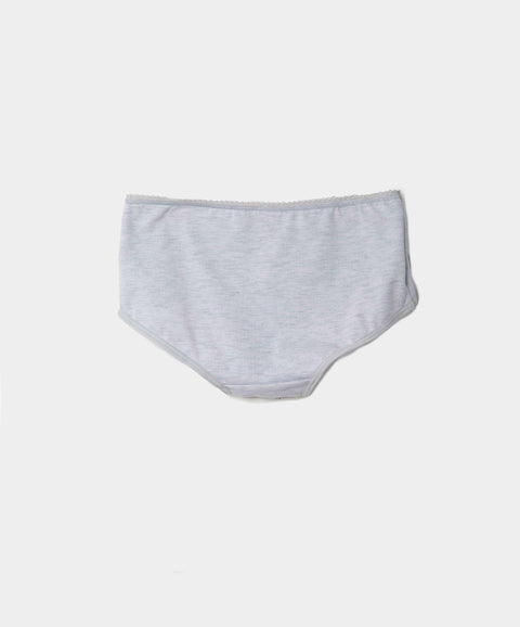 Paquete De Panties X3 Para Niña En Algodón Color Gris Blanco Y Azul