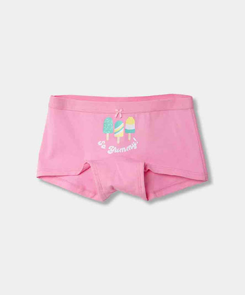 Paquete De Panties X3 Para Niña En Algodón Color Aqua Rosado Y Marfil