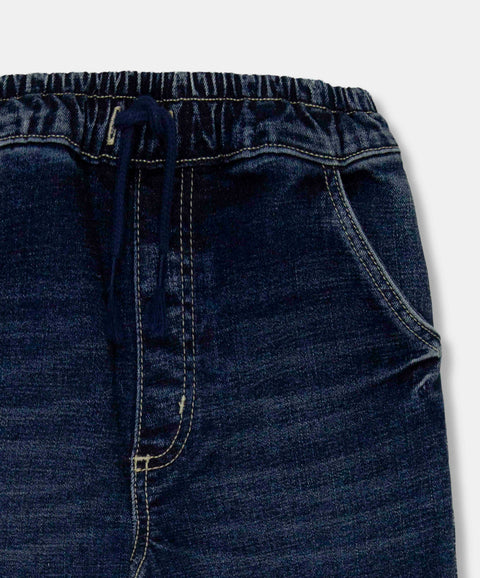 Bermuda Para Niño En Denim Tono  Medio Oscuro