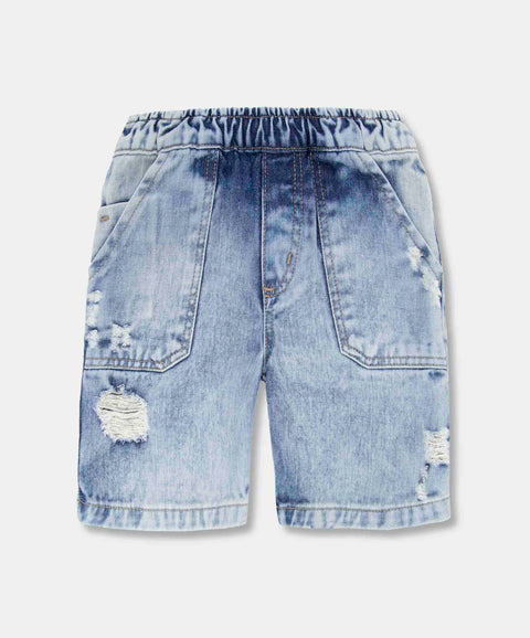 Bermuda Para Bebé Niño En Denim Tono Claro