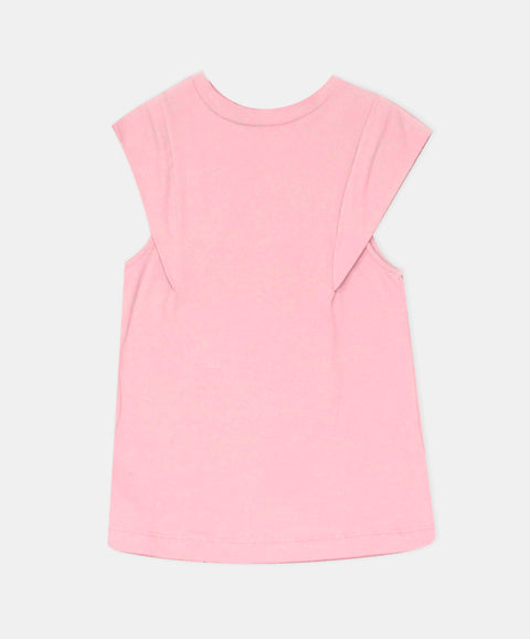 Camiseta Manga Corta Para Niña Color Rosado