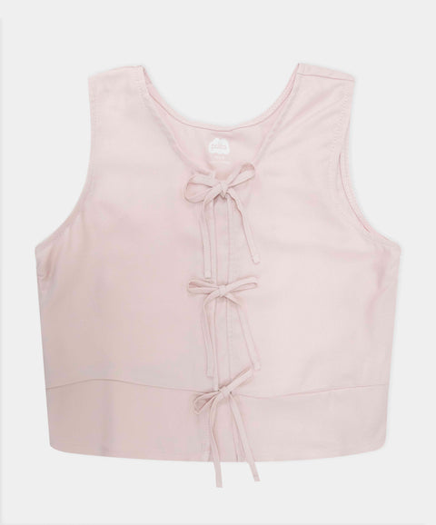 Blusa Manga Sisa Para Niña En Tela Suave Color Rosa Pálido