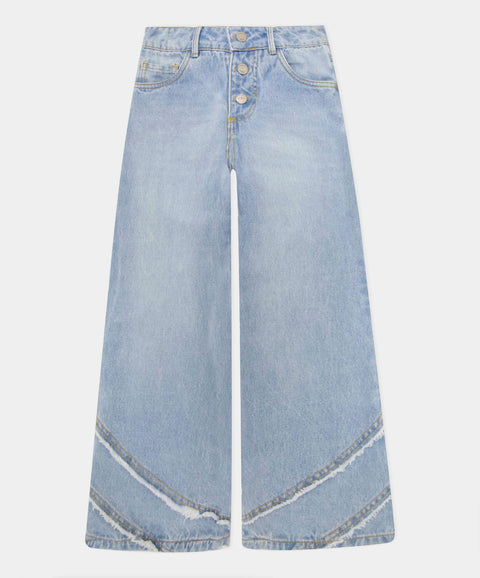 Jean Flare Para Niña En Denim Tono Claro