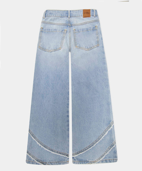 Jean Flare Para Niña En Denim Tono Claro