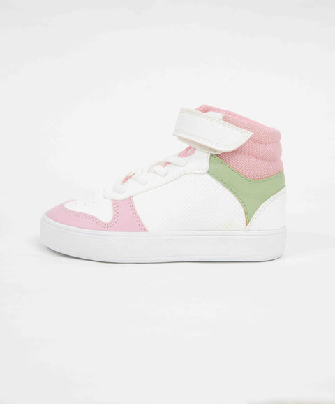 Tenis Bota Para Bebe Niña En Material Sintético Color Blanco