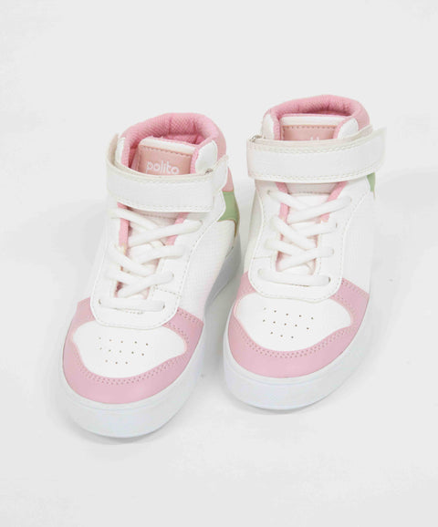 Tenis Bota Para Bebe Niña En Material Sintético Color Blanco