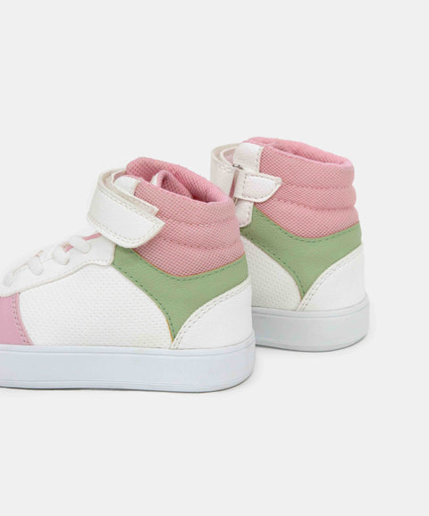 Tenis Bota Para Bebe Niña En Material Sintético Color Blanco