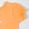 Camiseta para recién nacida en licra color amarillo