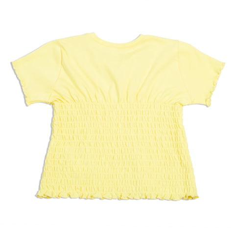 Camiseta para niña en licra color amarillo