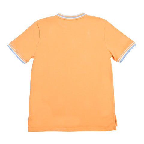 Camiseta tipo henley en tela suave color amarillo